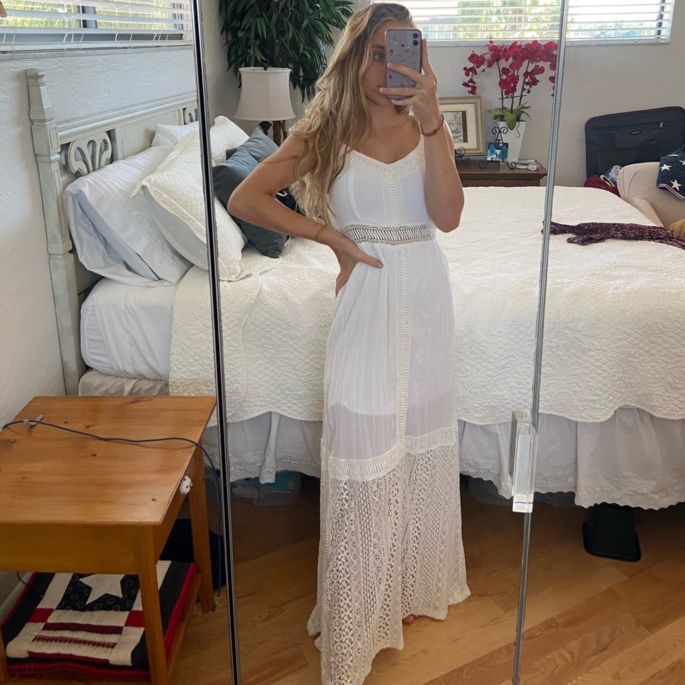 White maxi sundress